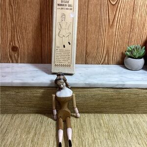 Shackman Vintage Bisque Manikin Doll - Brown made in Japan